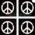 Picture of Mini Peace Sign Stencil (4 in 1) - (5pc pack)