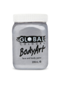 Picture of Global  - Liquid Face and Body Paint  - Metallic Silver 200ml