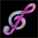 Picture of Treble Clef  -  Sparkle Stencil (1pc)