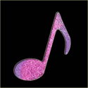 Picture of Single Music Note - Sparkle Stencil (1pc)