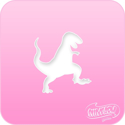 Picture of Pink Power Face Painting Stencil (1097) - Tyrannosaurus