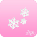 Picture of Pink Power Face Painting Stencil (1139) - Triple Snowflakes