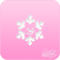 Picture of Pink Power Face Painting Stencil (1133) - Snowman Flake
