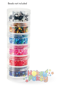 Craft & Bead Storage:1.5''x 3/4''- Screw-Stack Canisters - 6 Pieces - PB810  - Diamond FX - Canada