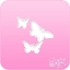 Picture of Pink Power Face Painting Stencil (1006) - 3 Butterflies