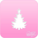 Picture of Pink Power Face Painting Stencil (1038) - Christmas Tree