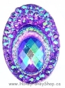 Picture of Big Peacock Oval Gems - Purple - 13x18mm (20pk) - POGPR-20
