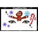 Picture of Gingerbread Man Stencil Eyes - SOBA