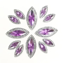 Picture of Double Pointed Eye Gems - Lilac - 6x14mm & 10x25mm (12 pc.) (AG-DPEL)