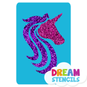 Picture of Enchanted Unicorn Glitter Tattoo Stencil - HP-98 (5pc pack)