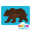 Picture of Grizzly Bear Glitter Tattoo Stencil - HP-11 (5pc pack)