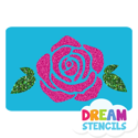 Picture of Blooming Rose Glitter Tattoo Stencil - HP-51 (5pc pack)