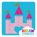 Picture of Dream Castle Glitter Tattoo Stencil - HP-59 (5pc pack)