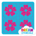 Picture of Mini 4 in 1 Flower Glitter Tattoo Stencil - HP-74 (5pc pack)