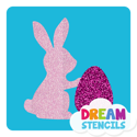 Picture of Easter Bunny with Egg Glitter Tattoo Stencil - HP-95 (5pc pack)