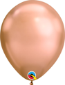 Picture of 7" Qualatex Chrome Rose Gold round balloons - (100/bg)