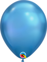 Picture of 7" Qualatex Chrome Blue round balloons - (100/bg)