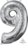 Picture of 26'' Mid-Size Shape Number 9 - Silver (1pc)