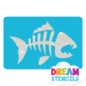 Picture of Fish Skeleton Glitter Tattoo Stencil - HP-140 (5pc pack)