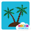 Picture of Palm Trees Glitter Tattoo Stencil - HP-149 (5pc pack)