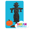 Picture of Scarecrow with Pumpkin Glitter Tattoo Stencil - HP-162 (5pc pack)