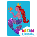 Picture of Mermaid Princess Glitter Tattoo Stencil - HP-164 (5pc pack)