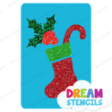 Picture of Christmas Stocking Glitter Tattoo Stencil - HP-207 (5pc pack)