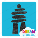 Picture of Inukshuk #3 - Glitter Tattoo Stencil - HP-226 (5pc pack)