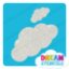 Picture of Clouds Glitter Tattoo Stencil - HP-231 (5pc pack)