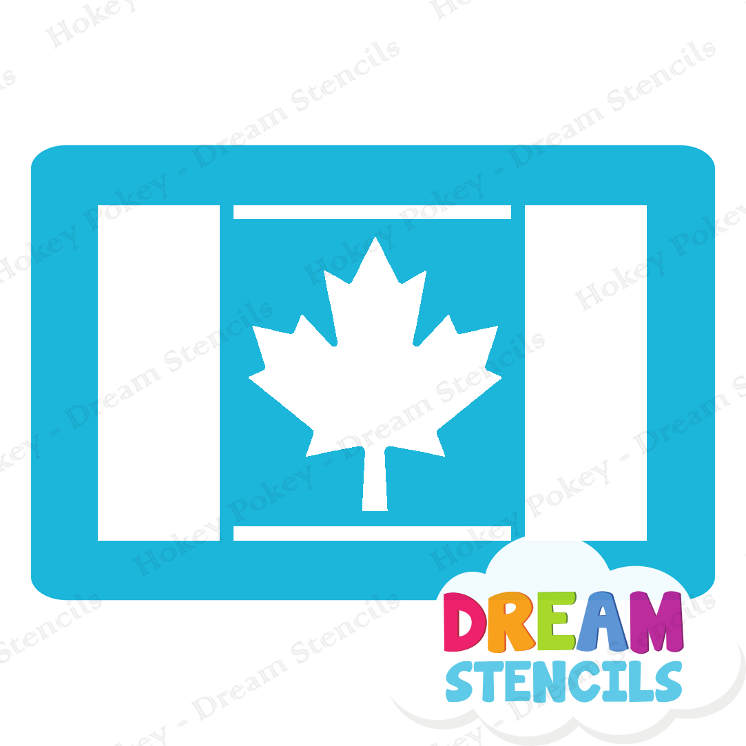 Picture of Canada Flag Glitter Tattoo Stencil - HP-251 (5pc pack)