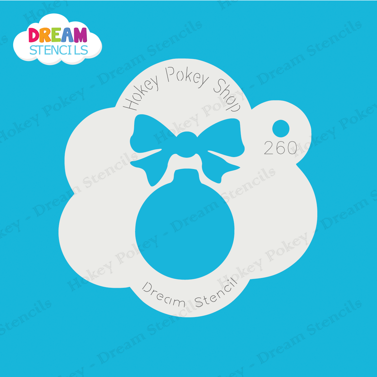 Picture of Christmas Ornament with Bow - Dream Stencil - 260