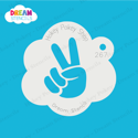 Picture of Finger Peace Sign - Dream Stencil - 267