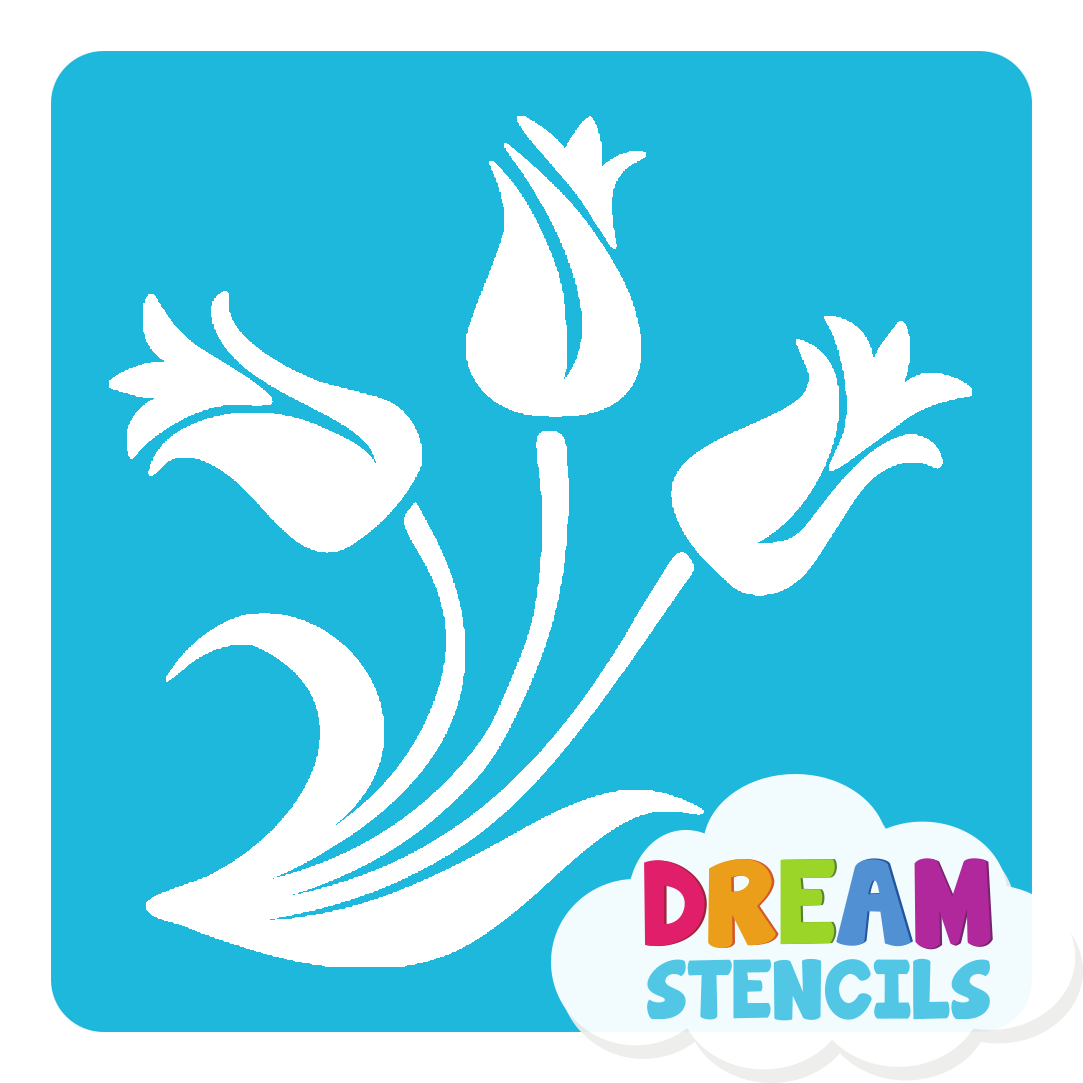 Picture of Bunch of Tulips Glitter Tattoo Stencil - HP-308 (5pc pack)