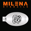 Picture of Milena Stencils - Tattoo Rose - Stencil F2