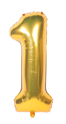 Picture of 40'' Foil Balloon Shape Number 1 - Gold (1pc)