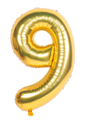 Picture of 40'' Foil Balloon Shape Number 9 - Gold (1pc)