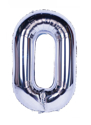 Picture of 40'' Foil Balloon Shape Number 0 - Silver (1pc)