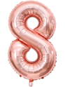 Picture of 40'' Foil Balloon Shape Number 8 - Rose Gold (1pc)