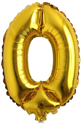 Picture of 16" Foil Balloon - Gold Number - 0 (1pc)