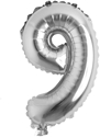 Picture of 16" Foil Balloon - Silver Number - 9 (1pc)