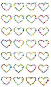 Picture of Peel-n-Stick Gem Icons - Dainty Hearts (SS273B)