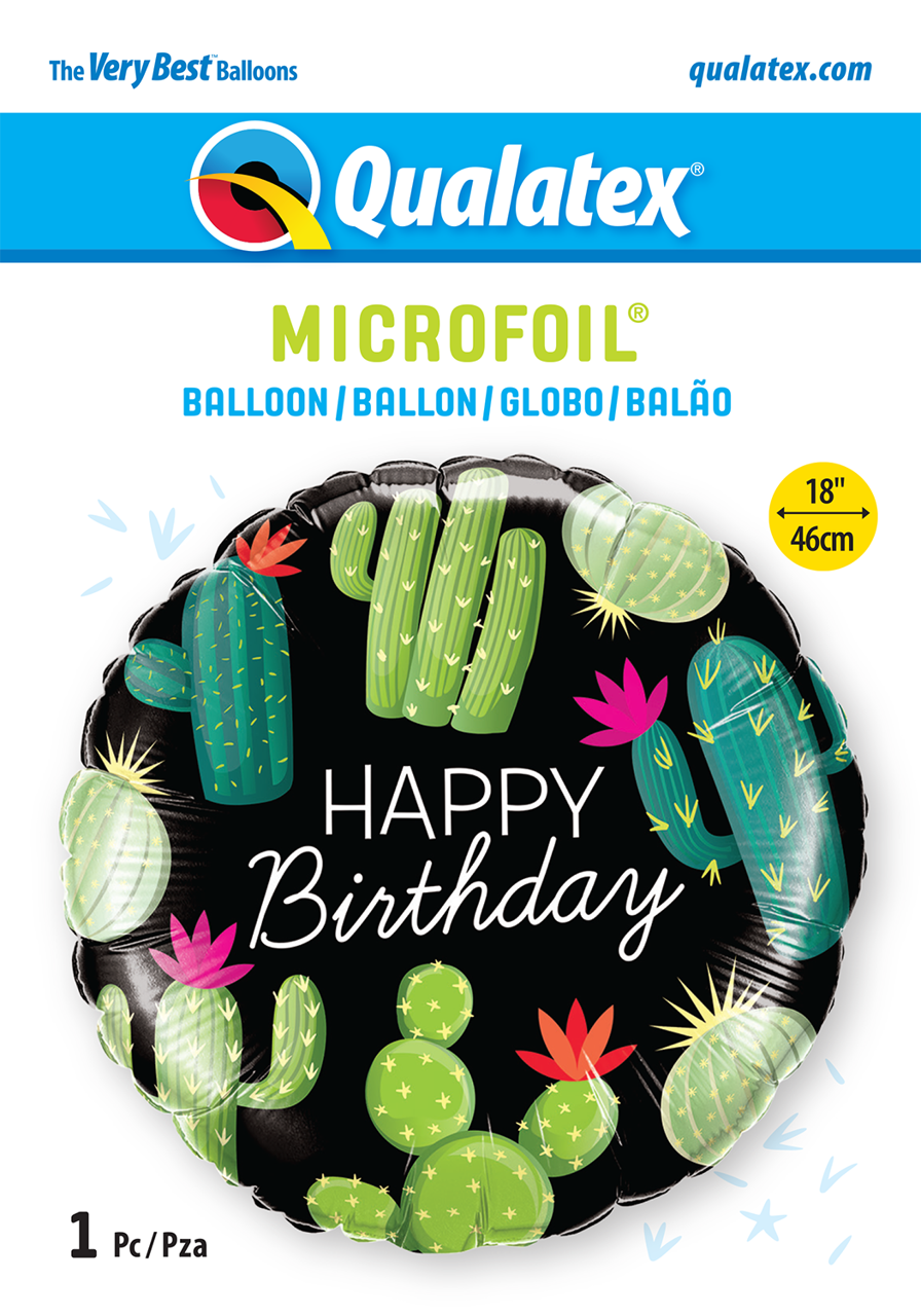 Picture of 18'' Birthday Cactuses Foil Balloon (1pc)