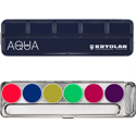 Picture of Kryolan Aquacolor 6-Color Palette - Basic / UV Dayglow