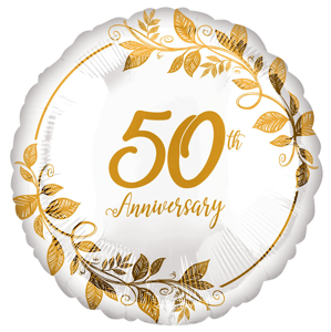Picture of 18" Happy 50th Anniversary  - Foil Balloon (1pc)