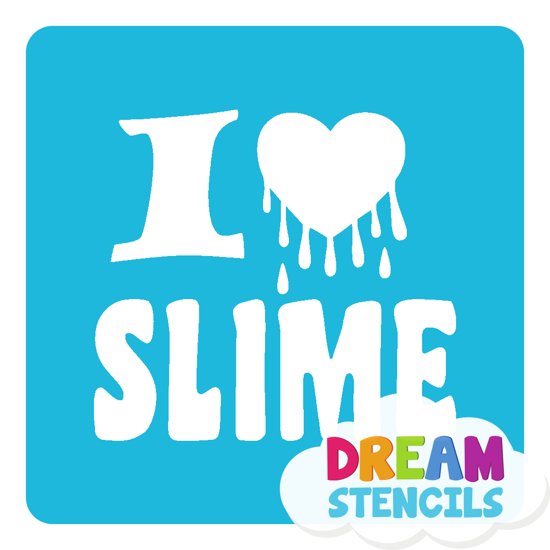 Picture of I Love Slime Glitter Tattoo Stencil - HP-321 (5pc pack)