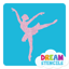 Picture of Ballerina Glitter Tattoo Stencil - HP-332 (5pc pack)