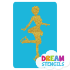 Picture of Figure Skater Glitter Tattoo Stencil - HP-336 (5pc pack)