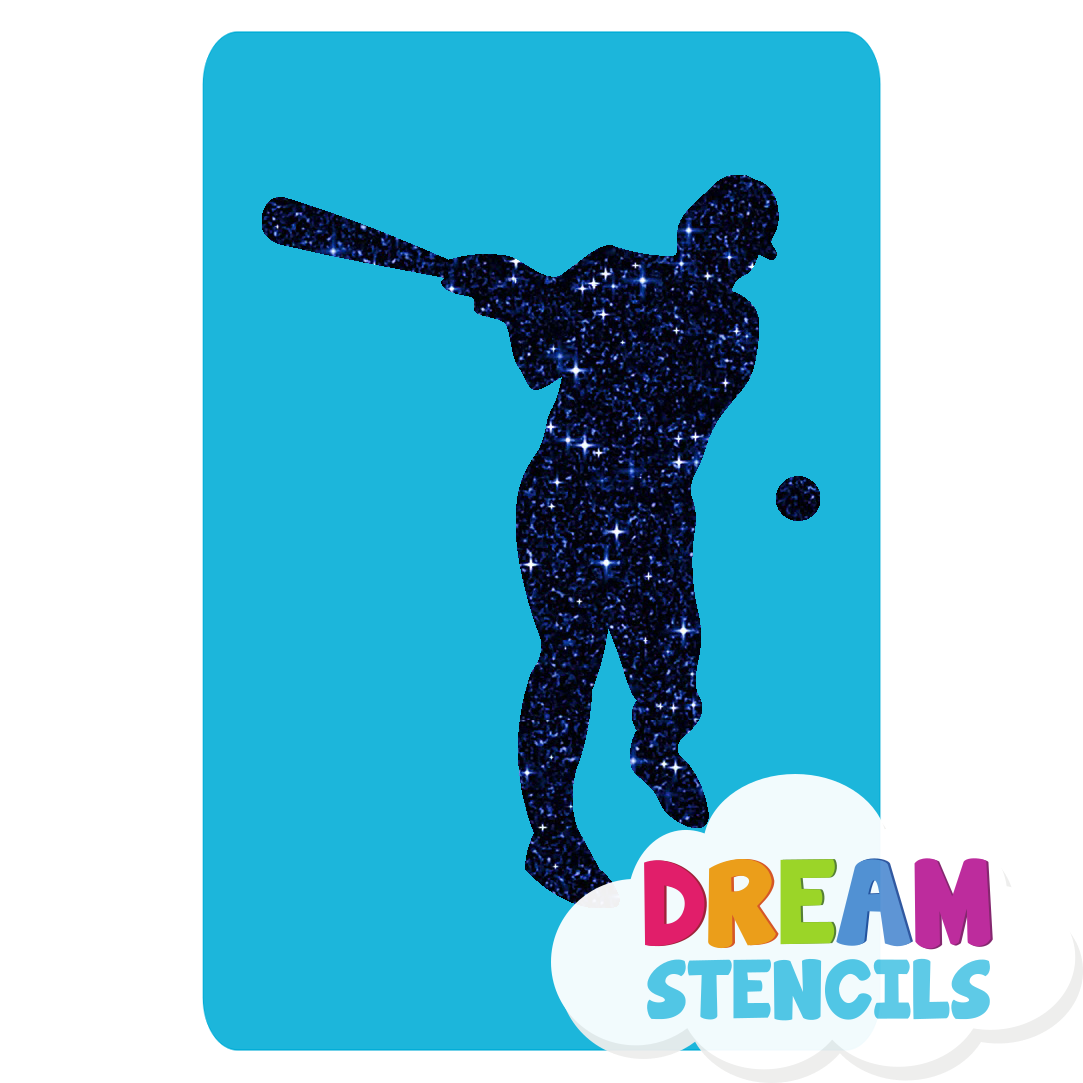 Picture of Baseball Player - 1 Glitter Tattoo Stencil - HP-346 (5pc pack)