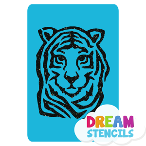 Picture of Tiger Face Glitter Tattoo Stencil - HP-327 (5pc pack)