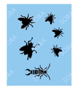 Picture of Flies Stencil - QEZ90